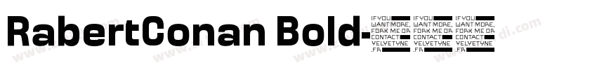 RabertConan Bold字体转换